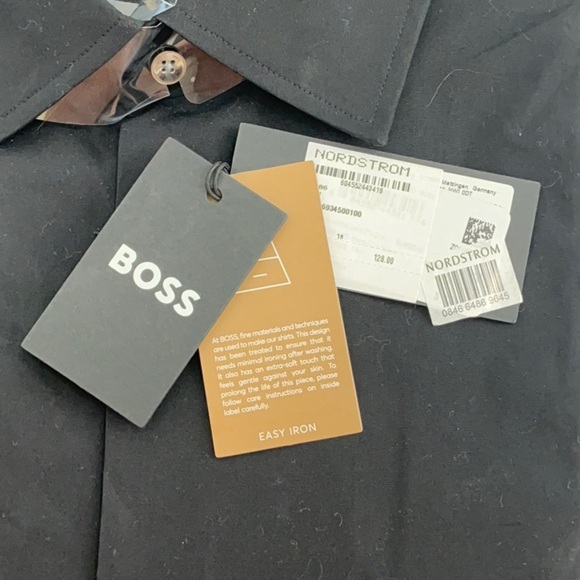 BOSS Slim Fit Easy Iron Dress Shirt Black Size 18
New With Tags - Picture 2 of 4